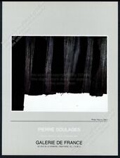 1983 Pierre Soulages painting Paris art gallery vintage print ad picture