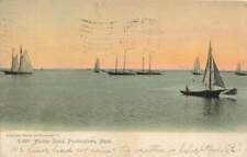 c1907 Rotograph Harbor Scene Sailboat Sloops Provincetown MA Mass  VTG P108 picture