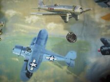 DOG FIGHT Vintage MILITARY AIRPLANES In FLIGHT 1990's COTTON Fabric - shy 2 yd picture