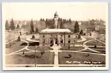 Salem Oregon~Dead Ivy Vines Cling to Post Office~Distant State Capitol~RPPC 1928 picture