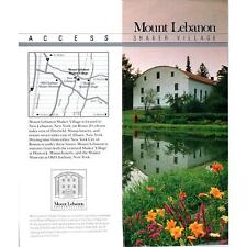 Vintage Mount Lebanon Shaker Village New Lebanon NY Travel Brochure TF4-B2 picture