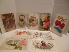 Nine Vintage 1911 1912 Post Cards Birthday Valentine Greeting picture