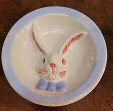 Antique Easter Rabbit Dish Ceramic Divided 8  1/2