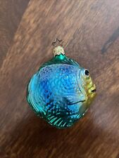 INGE GLAS PUFFER BLOW FISH GERMAN BLOWN GLASS CHRISTMAS ORNAMENT picture