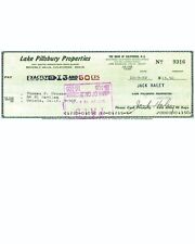 Jack Haley Reprint Check with 8.50