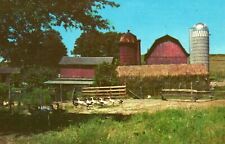 Greetings from New Concord Ohio OH Vtg Postcard Down on the Farm UNUSED Generic picture