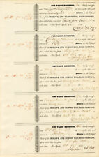Uncut Sheet of 5 Mohawk and Hudson RR signed by William B. Astor for his Father, picture