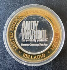 $10 Bellagio Andy Warhol Las Vegas, NV .999 Silver Casino Token picture