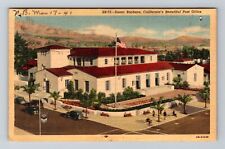 Santa Barbara CA-California Beautiful Post Office Cars U.S Flag Vintage Postcard picture
