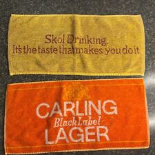 Bar Towels VtG Carling Black Label Lager Skol Vintage picture