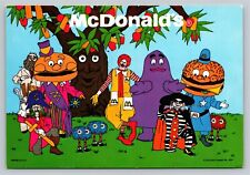 McDonalds Grimace McCheese Big Mac Hamburglar Dutch Vintage 1978 Unused Postcard picture