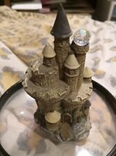 Vintage Spoontiques 1980’s Castle Figurine Collectible Crystal Sphere 4in picture