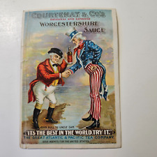 Rare Original 1899 Trade Card Worcestershire Sauce & Uncle Sam picture