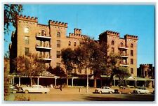 c1960's Evans Hotel Exterior Roadside Hot Springs South Dakota SD Trees Postcard picture