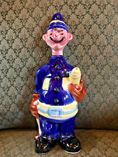 Vintage 1950s Made in Japan Ceramic Decanter Blue Fireman VERY RARE picture