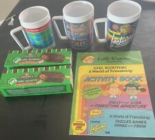 Vintage GIRL SCOUT LITTLE BROWNIE ACTIVITY BOOK-3 COOKIE CUPS MUGS-2 DRYER BOXES picture