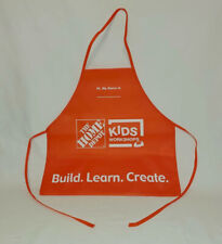 Home Depot Kids Workshop APRON Build Learn Create Kids Size Orange NEW Fun picture