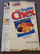 Cereal Box 1989? Ralston Double Chex Vintage Used Flat Cereal box picture