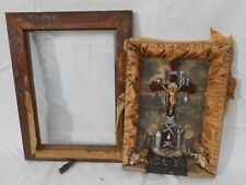 Antique 100 Days Indulgence Each Time Pius 1x, 14th June 1877 Shadow Box SHLF picture
