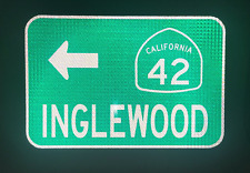 INGLEWOOD, California Highway 42 route road sign 18