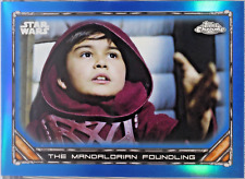 2022 Star Wars Mandalorian The Mandalorian Foundling #S1-4 Blue Refractor /99 picture