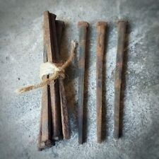 LARGE Antique Coffin Nails, Square Nails, Oddities & Curiosities, 4 1/2 Inches picture