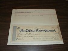 SEPTEMBER 1896 GULF BEAUMONT & KANSAS CITY RAILROAD ATSF VOUCHER AND CHECK picture