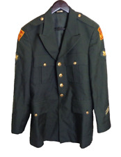 U.S Army Military Green Coat Wool Blazer Sz  40L Mens Jacket Uniform picture