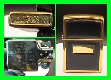 Stunning Vintage Black And Gold Ultralite Zippo Lighter - Unfired Unmonogrammed  picture