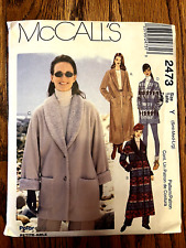 Vintage 1999 McCalls Pattern #2473 Misses Coat Size S M L picture