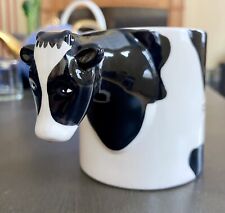 Vintage 1989 Bergschrund Seattle COW Coffee Cup Mug Tea 3D Cow Head Farmhouse picture