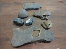 Lot Native American Artifacts Mud stone Incised Nutting Paint Pestle Effigy Fish picture