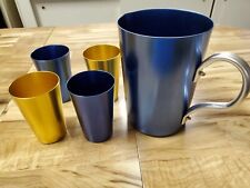 Retro Aluminum Glasses &  Pitcher by Smart home for essentials     BUY IT NOW picture