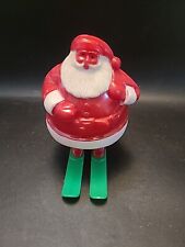 Vintage Christmas ROSBRO/ROSEN Hard Plastic SANTA on Skis Candy Container picture