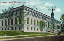 Postcard MA Springfield Massachusetts Public Library 1911 Vintage PC e5902 picture