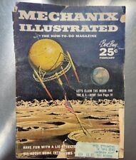 Vintage Mechanix Illustrated Magazine Feb 1957 Space Race art by Ken Hagg picture