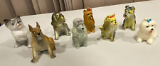 Lot Of 8 VTG New-Ray Novelty Rubber Plastic Dogs Toy Figurines Diff. Breeds picture
