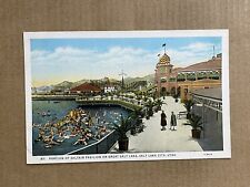 Postcard Salt Lake City Utah Saltair Pavilion & Bathers Vintage PC picture