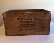 Vintage Wood Crate Box High Explosives Dynamite National Powder Co Eldred PA picture