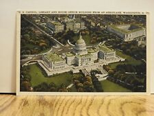 U S Capital Library Washington, DC  Lithograph Postcard Posted 1927 A219 picture