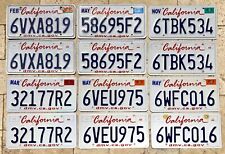 CALIFORNIA LICENSE PLATE -  LOT OF 6 PAIRS - EMBOSSED picture