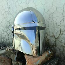Crusader Armor Cosplay Templar Knight Handcrafted Steel Larp Helmet For Gift picture