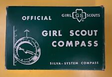 Vintage 1960 Girl Scout Compass Silva System Sweden Box & Instructions picture