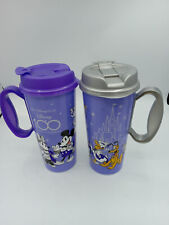 2X Walt Disney World Parks 100th Anniversary Resort Refillable Tumbler Cup Mug picture