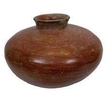 Ancient Pre-Columbian Pottery Red Painted & Glazed Olla Pot picture