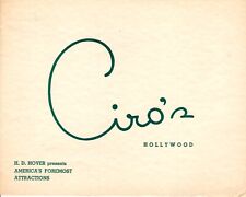 1954 Ciro's Hollywood CA Souvenir Photo Night Club B&W Photo Sunset Blvd RARE picture