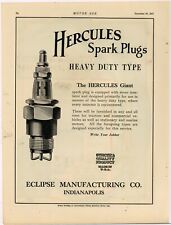 1917 Eclipse Mfg Co Ad: Hercules Giant Spark Plugs - Indianapolis, Indiana picture