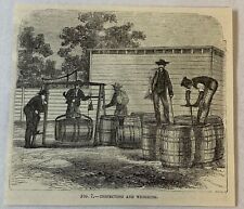 1877 magazine engraving ~ INSPECTING AND WEIGHING THE TURPENTINE picture