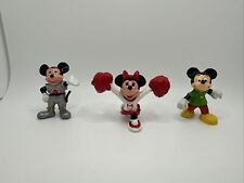 Vintage Disney  80s Mickey Mouse Minnie Rainbow Suit PVC Figure RARE 1980s Lot 3 picture