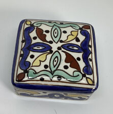 Portugal Ceramic Trinket Box, Signed FES picture